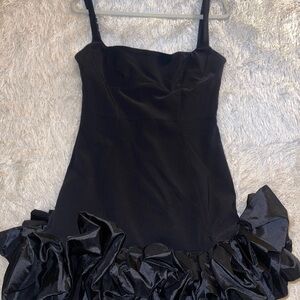 House of CB Black Ruffle mini Dress
